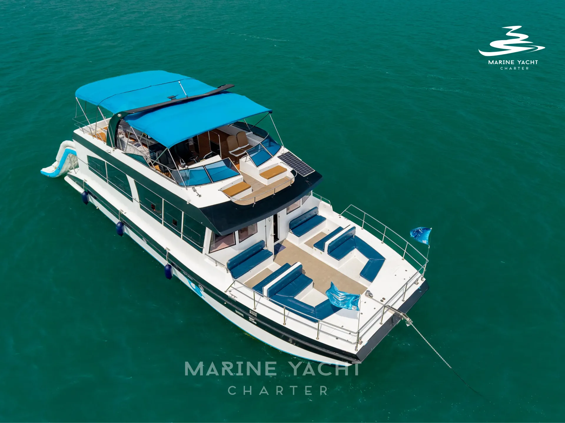 Blue Sea Lion, 50 ft catamaran departing Ocean Marina