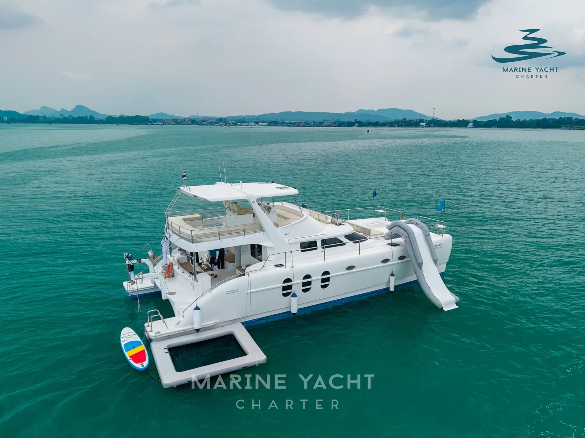 Play Mate, 53 ft power catamaran departing Ocean Marina