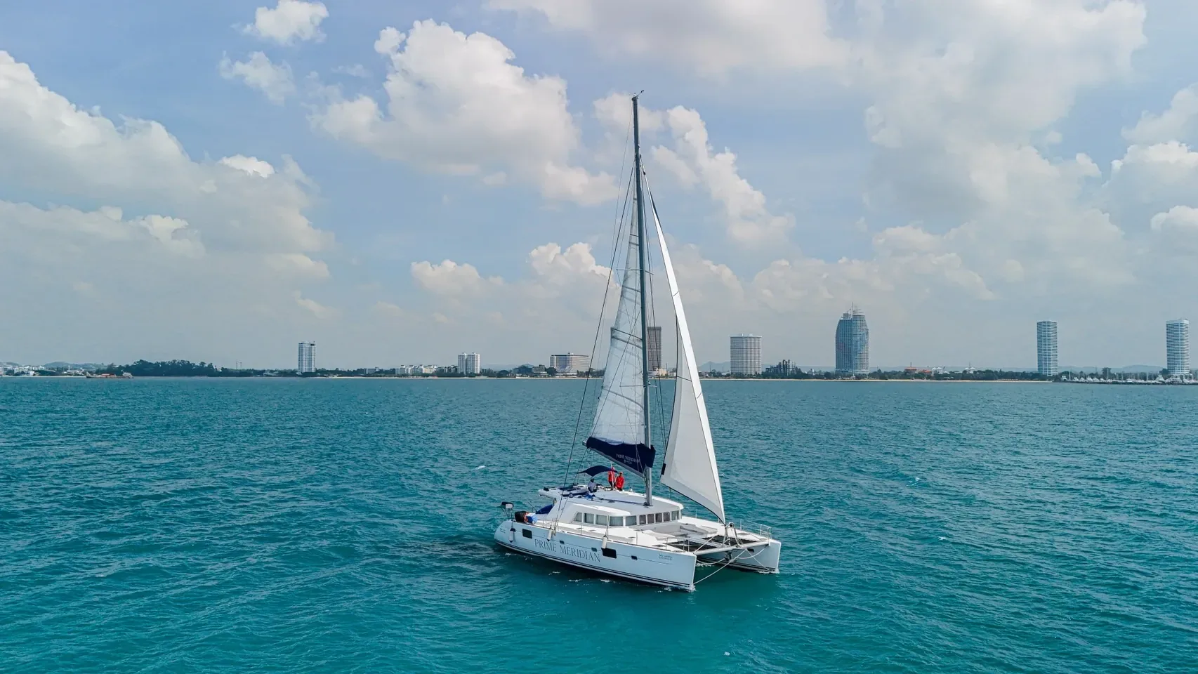 Prime Meridian, 50 ft yacht departing Ocean Marina